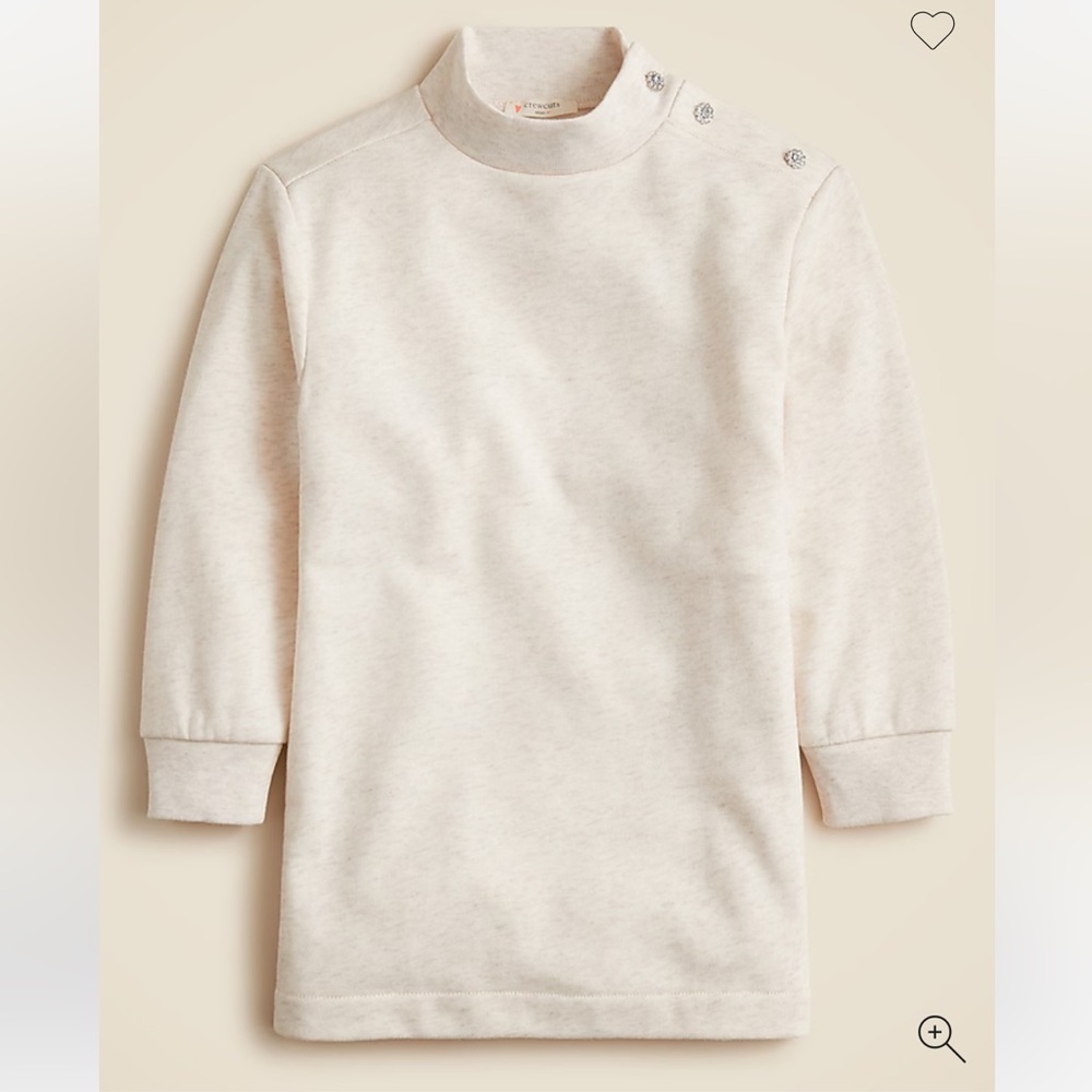 Crewcuts NWT girl's long sleeve mock neck disco sweatshirt dress